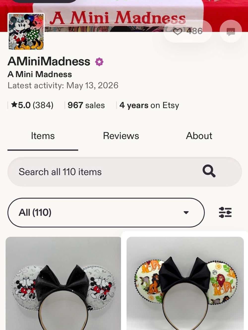 Disney Villains Cruella Handmade Minnie Ears - Picture 3 of 3